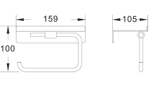 Держатель для туалетной бумаги Shevanik SG5705H-1