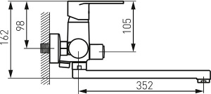 Смеситель для ванны Ferro Algeo BAG55A