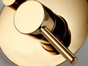 Душевая система встраиваемая Rea Lungo Gold + смеситель для умывальника встраиваемый