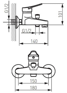 Смеситель для ванны Ferro Deco BDC11