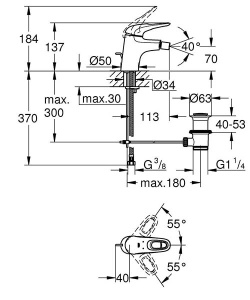 Смеситель для биде Grohe Eurostyle 33565003