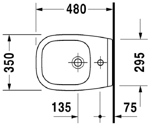 Подвесное биде Duravit D-Code 22371500002