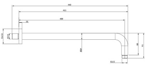 Кронштейн для верхнего душа Omnires RA01C/KAT