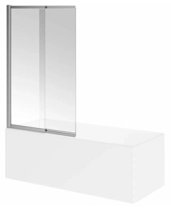 Душевая шторка на ванну Kerama Marazzi Vetro VE.100.BSD.CR, 100х150, прозрачный