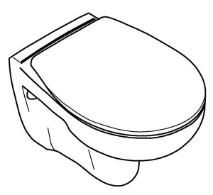 Подвесной унитаз Grohe Bau Ceramic 39351000 с крышкой Soft Close