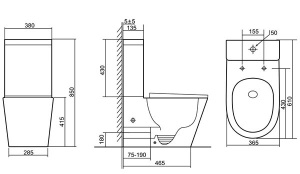 Напольный унитаз Triton-Pro Corso CO-3906, белый