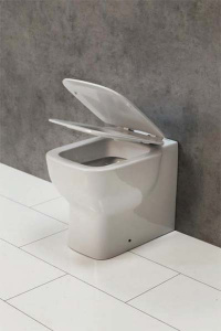 Приставной унитаз BelBagno Vaso BB127CB безободковый, белый