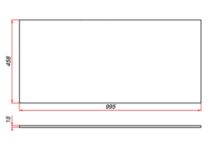 Столешница ЗОВ Белая CLDSP18W995458 (без выреза)
