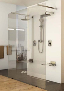 Душевое ограждение Ravak ST Walk-In Free профиль блестящий, 120х200, Transparent