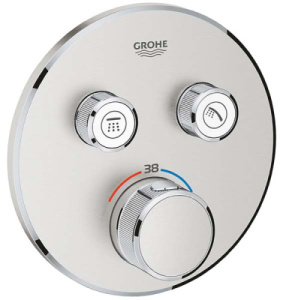 Смеситель встраиваемый Grohe Grohtherm SmartControl	29119000 / 29119DC0 термостатический, суперсталь