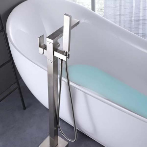 Смеситель для ванны Boch Mann Albano BM7774 / Albano Brush Nickel BM8924 напольный, хром