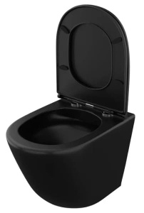 Подвесной унитаз OWL Vind Cirkel-H Matt black OWLT190305 с крышкой SoftClose