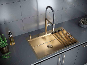 Дозатор для моющих средств Paulmark Decus D004-G / D004-BG / D004-SBG, золото