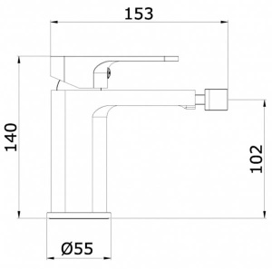 Смеситель для биде Ganzer GZ06151-Q