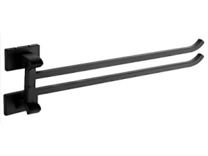 Держатель для полотенец Gappo G0712-6 / G0713-6 / G0714-6, 2 перекладины, черный матовый