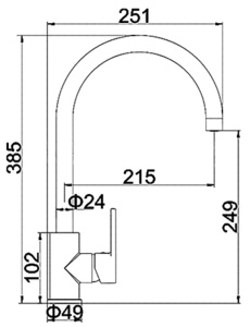 Смеситель для кухонной мойки Ledeme L4066