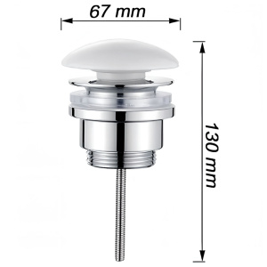 Донный клапан Roxen U01W (white) универсальный