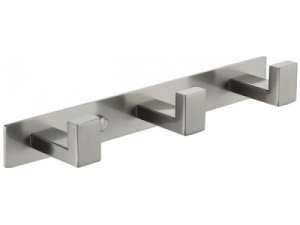 Планка с крючками Grocenberg AC0012 / AC0013 / AC0014 никель, 24 см 3 крючка, никель