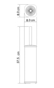 Ершик для унитаза Wasserkraft K-1117NICKEL