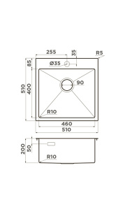 Кухонная мойка Omoikiri Akisame 51-GB