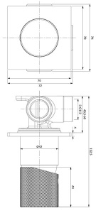 Смеситель встраиваемый Omnires Contour CT8045AT (1 функция)