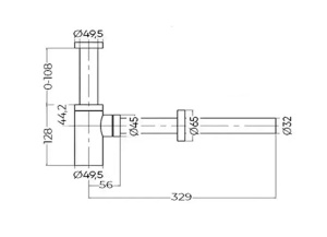 Сифон для умывальника Milleau ML958LT-GB