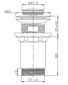 Донный клапан Lauter 21190CH