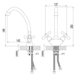 Смеситель для кухонной мойки Lemark Standard LM2104C