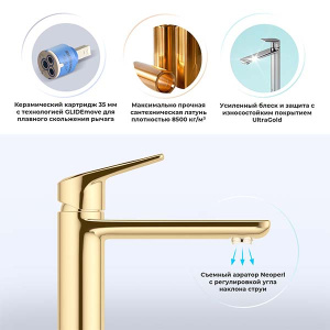 Смеситель для умывальника Wellsee Icon for life 182308000