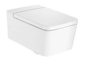 Подвесной унитаз Roca Inspira Square Rimless безободковый, белый