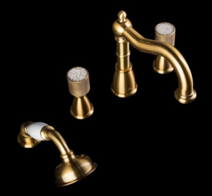 Смеситель на борт ванны Boheme Royal Crystal 391-Royal/CRST