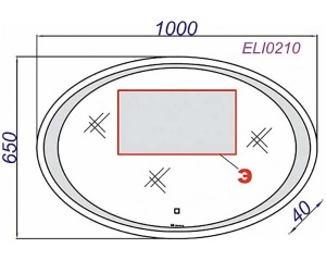 Зеркало Aqwella Ellipse