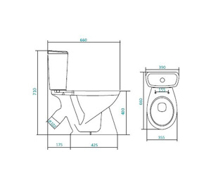 Напольный унитаз Santek Бриз 1WH302138, белый