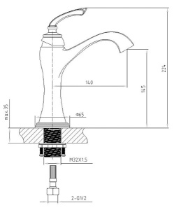 Смеситель для умывальника Timo Unari 7501/04F