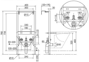 Система инсталляции для биде CeramicaNova Balance CN122001