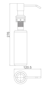 Дозатор для моющих средств Ledeme L405F / L405H / L405K / L405U, графит