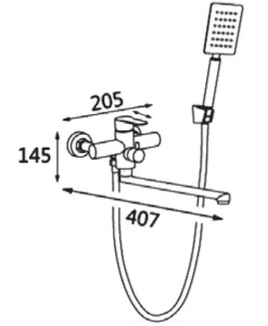 Смеситель для ванны Vieir V313541C