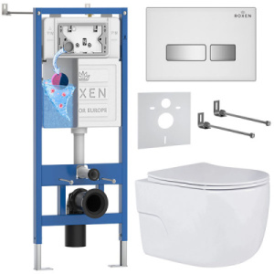 Комплект инсталляции 6 в 1 Roxen StounFix Dual Fresh 636623 с аромадозатором, белый
