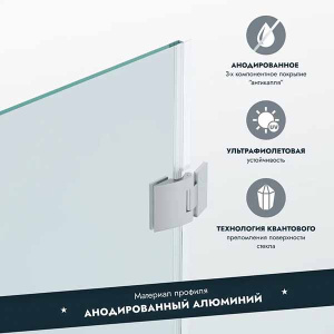 Душевая шторка на ванну Benetto BEN_404_SL_C