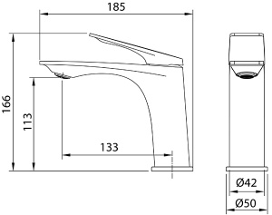 Смеситель для умывальника Grossman Galaxy 510.K35.01.320