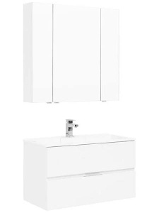 Комплект мебели Aquanet Алвита 90 / 100, 100, белый глянец
