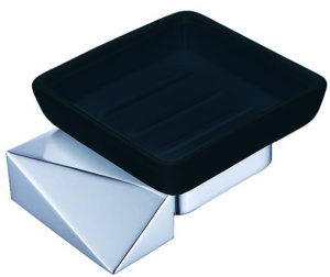 Мыльница Boheme New Venturo 10313-CR-B / 10313-G-B, черный, золото