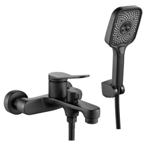 Смеситель для ванны Shevanik S6202H / S6202T, черный матовый