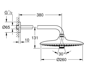 Верхний душ Grohe Euphoria 260 26459000 (3 режима)