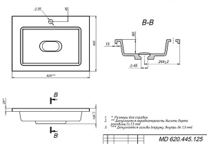 Умывальник Versalia Modul 65 G