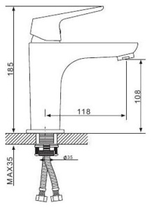Смеситель для умывальника Gappo Ross G1032