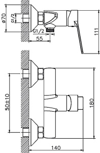 Смеситель для биде Haiba HB55559