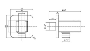 Душевая система скрытого монтажа Omnires Parma SYS PMW01 CR