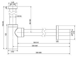 Сифон для умывальника Wellsee Drainage System 182104000