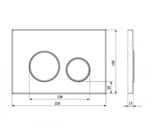 Кнопка для инсталляции KK POL M11 SPP/037/0/K (350/PPZ/037-00-00) / SPP/038/0/K (350/PPZ/038-00-00), темное золото
